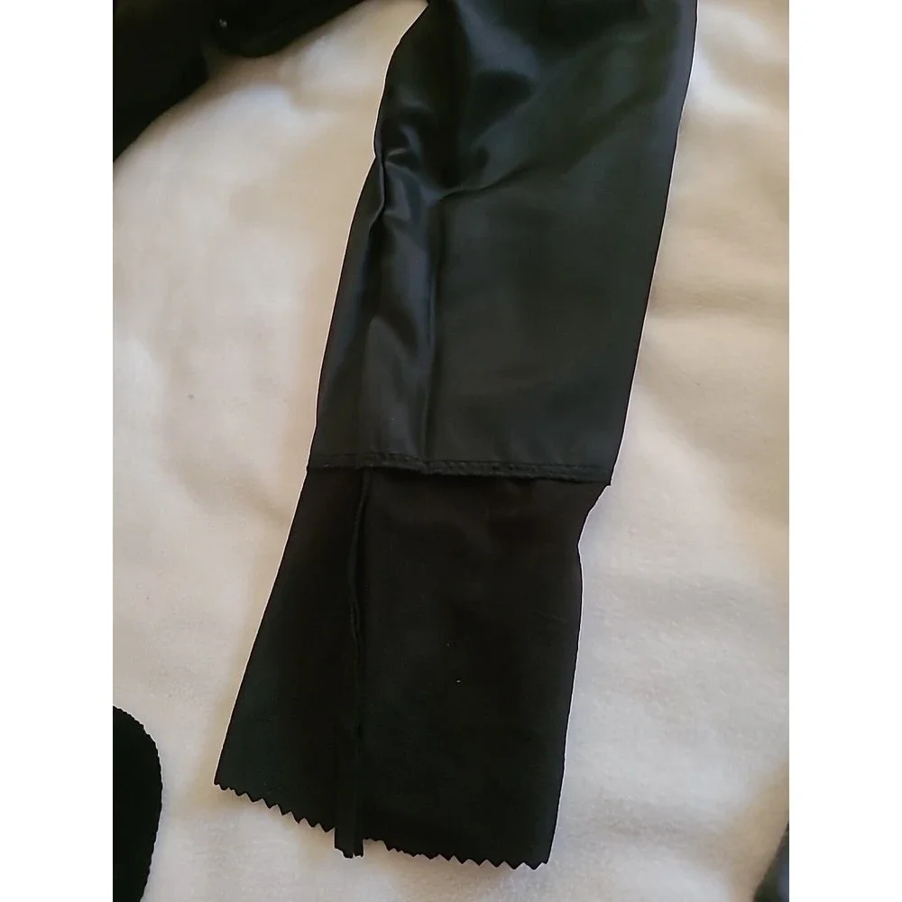 ONE-OF-A-KIND  hand-made SUEDE SNAKESKIN  Rhinestone, ladies TUXEDO S BLACK - Picture 14 of 16